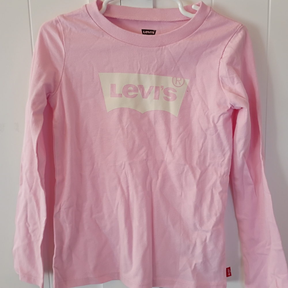 Levi's Girls Light Pink Long Sleeve Logo Top